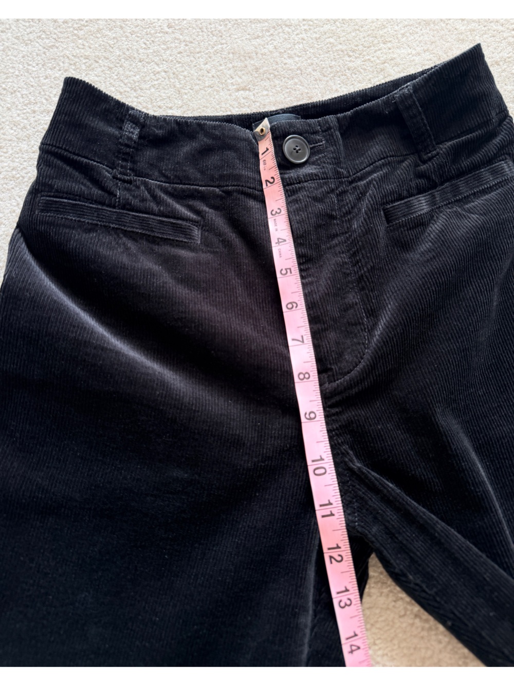 Maeve Anthropologie The Colette Black Corduroy Wide Leg Crop Pants Size 26 - Picture 8 of 8